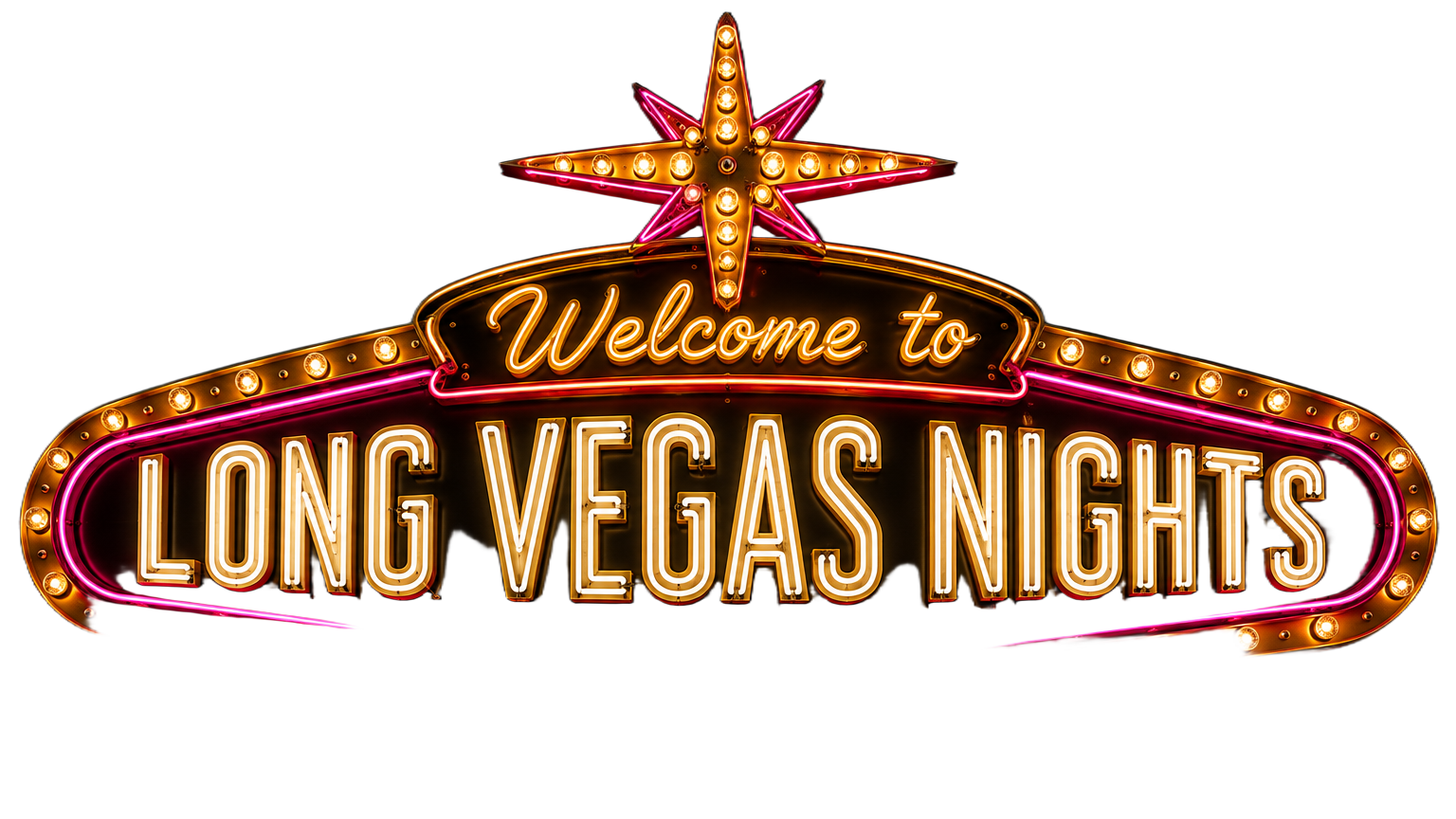 Welcome to Long Vegas Nights neon sign